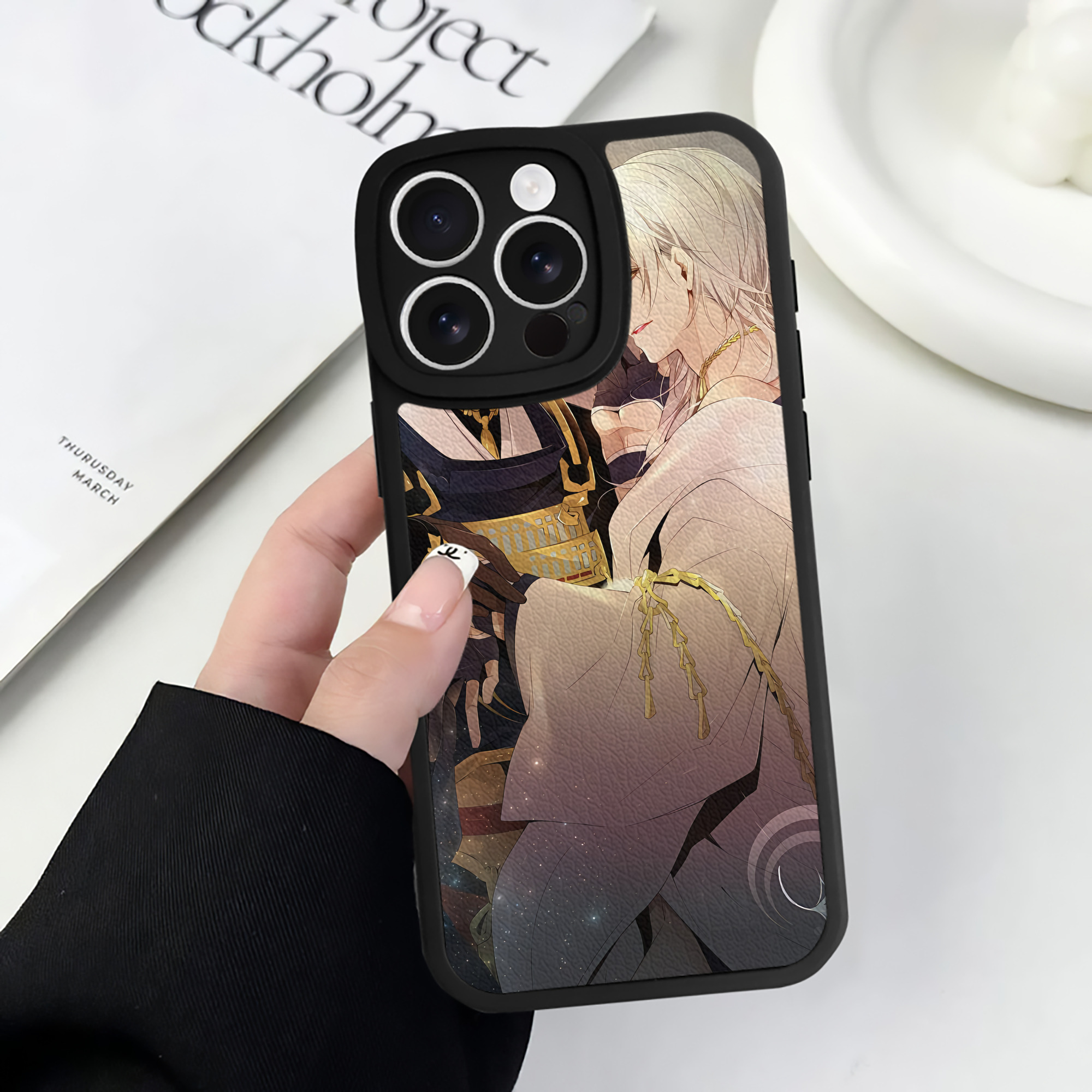 （画像用） 刀剣乱舞 Touken Ranbu 【iPhone 16シリーズ対応】シリコンスマホケース（レザー調） 材質：シリコン
